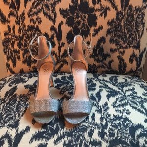 Silver sparkle Vince Camuto heels